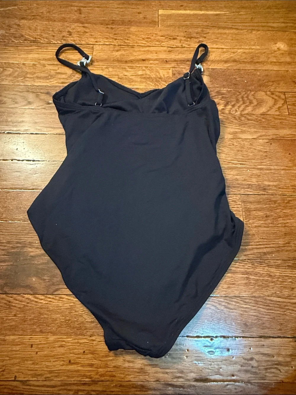 Michael Kors Navy-Black Ruched One-Piece Swimsuit